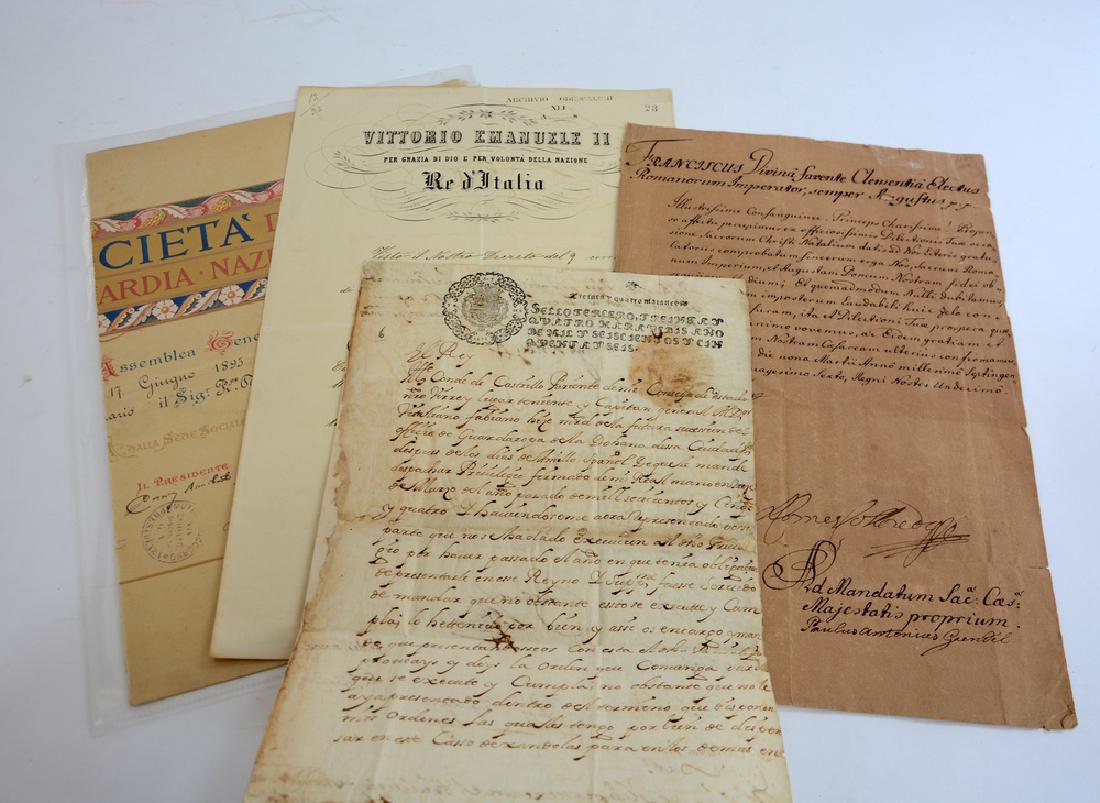 Lotto composto da diversi documenti manoscritti di (1 of 1)