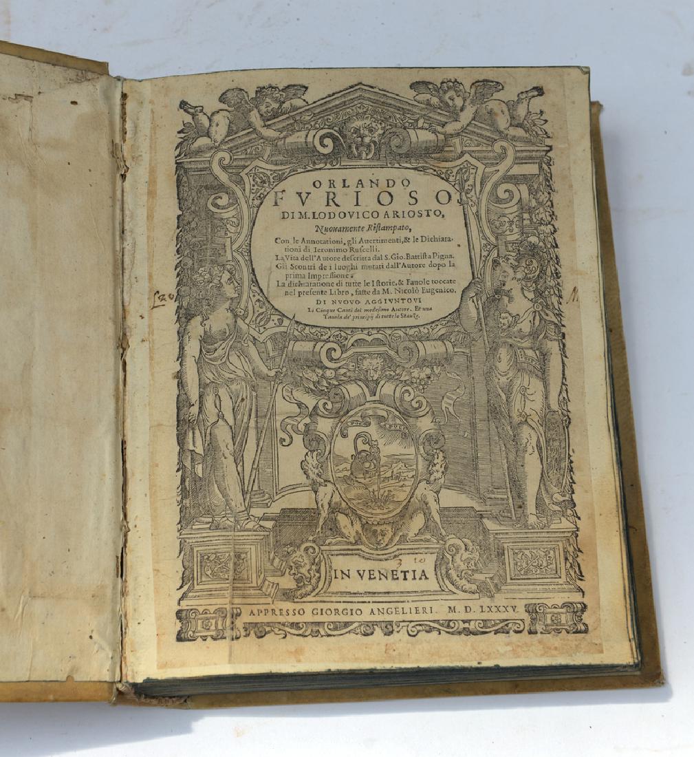 ARIOSTO, Ludovico. Orlando Furioso. Venezia: Giorgio (1 of 1)
