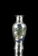 A silver baluster vase decorated with a dragon, with