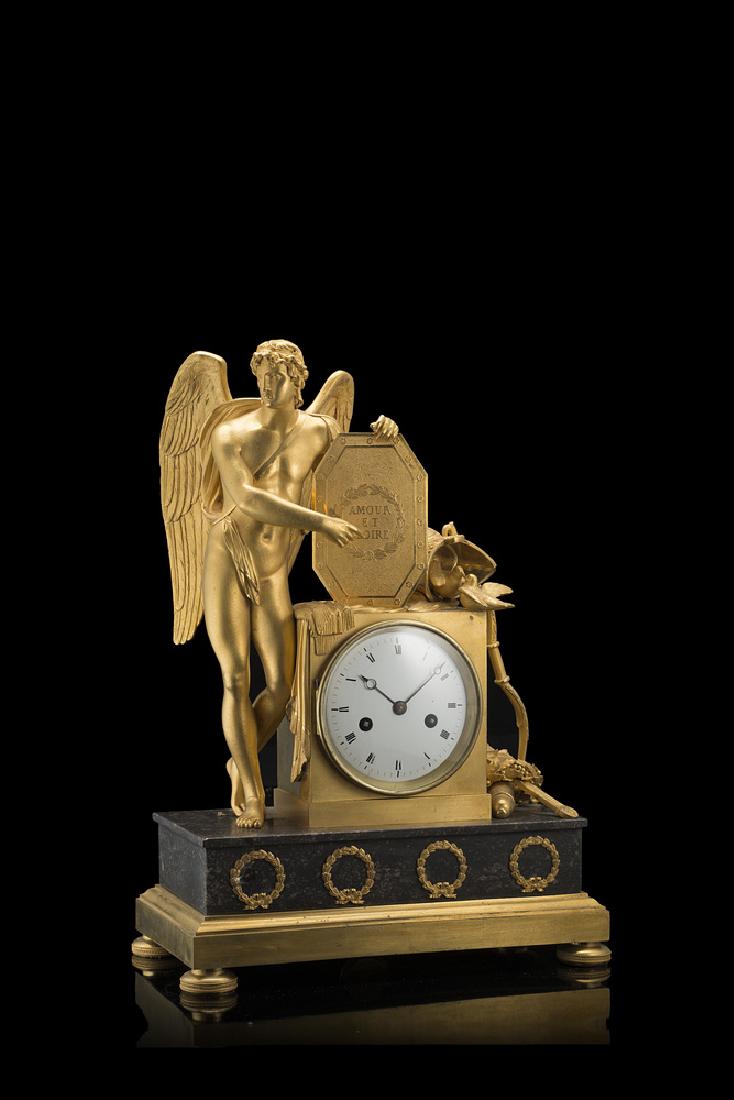 ANONIMO, FRANCIA  Pendola in bronzo e marmo nero (1 of 1)