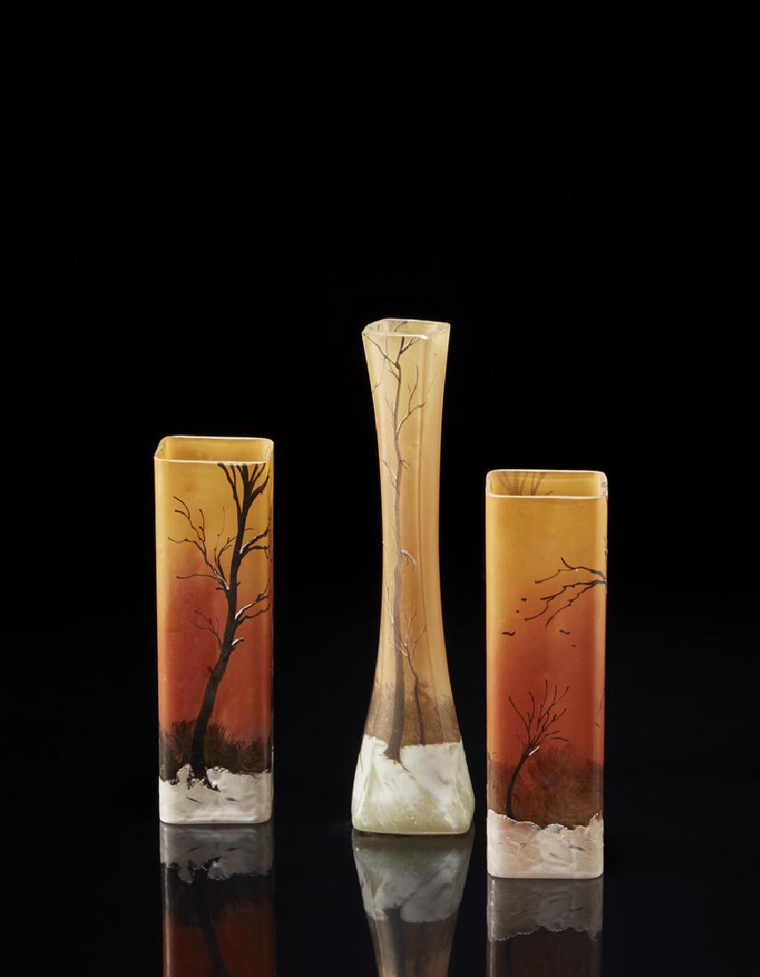 Legras, Francia . Lotto composto da tre vasi portafiori (1 of 1)