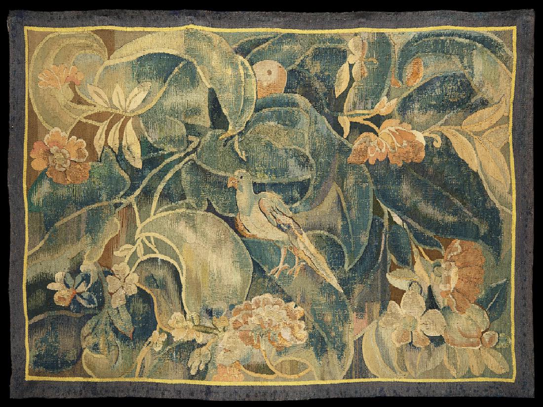 Frammento di arazzo "Feuilles de Choux". Fiandre, fine (1 of 1)