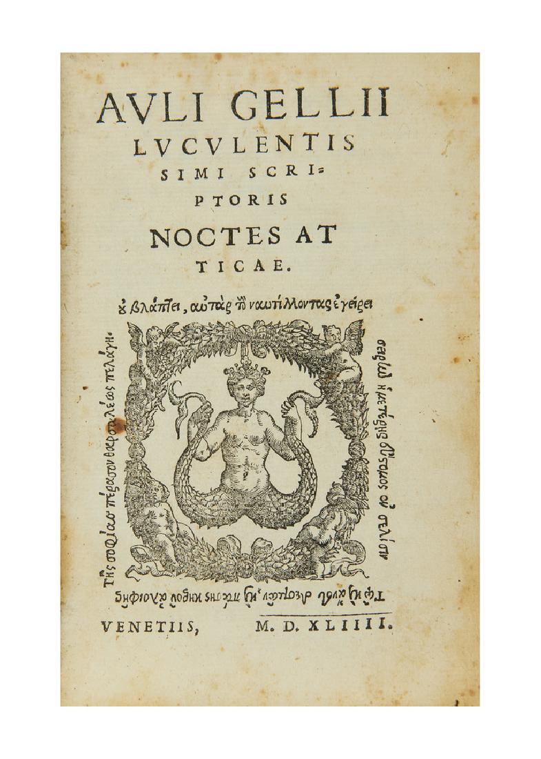 GELLIO, Aulio (130-180) - Noctes Atticae. Venice: eredi (1 of 1)
