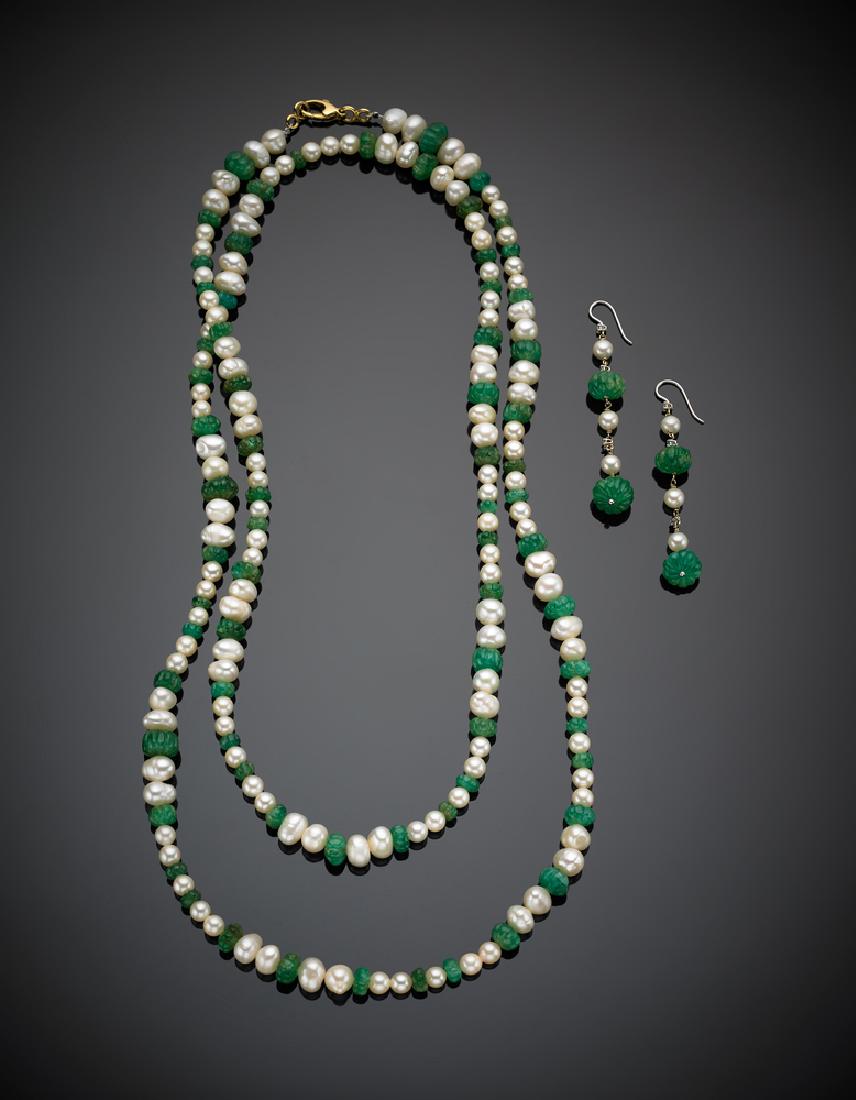 Demi parure composta da lunga collana ed orecchini (1 of 1)