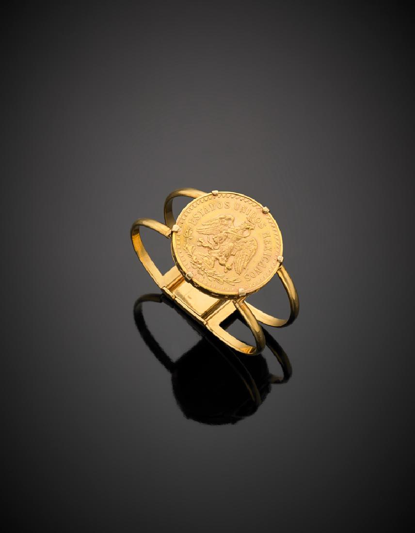 Bracciale semirigido in oro giallo con chiusura (1 of 1)