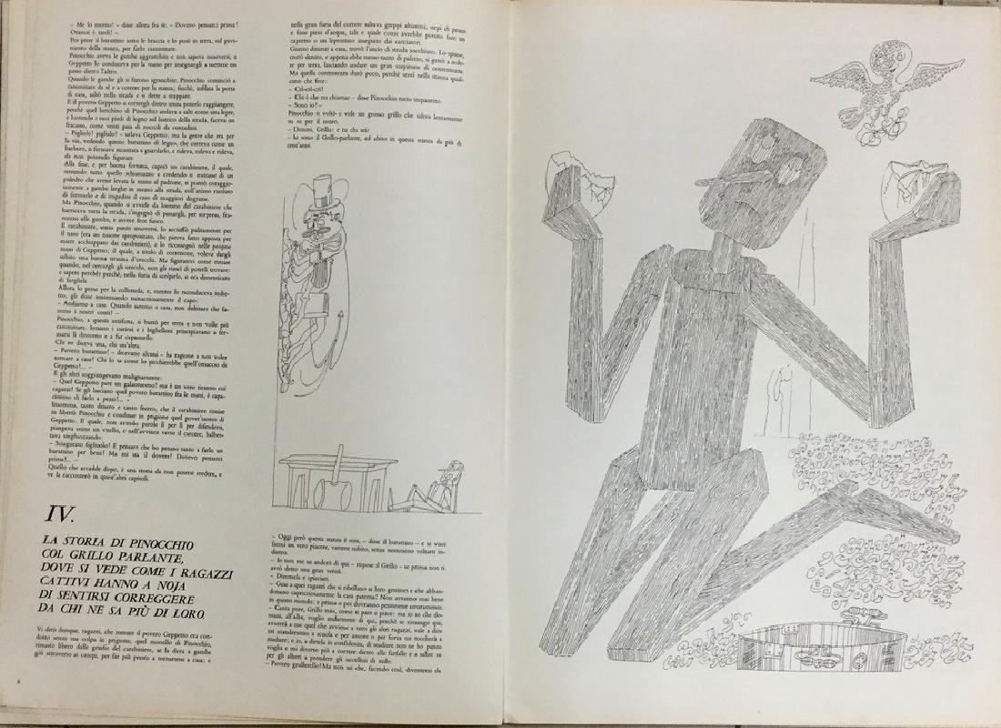 COLLODI, Carlo - LONGONI, Alberto. Le avventure di: COLLODI, Carlo - LONGONI, Alberto. Le avventure di Pinocchio. S.l.: Officine Grafiche Antonio Vallardi Editore, 1963. Vol. in folio, con prefazione di Dino Buzzati e disegni a piena e doppia pagina. L