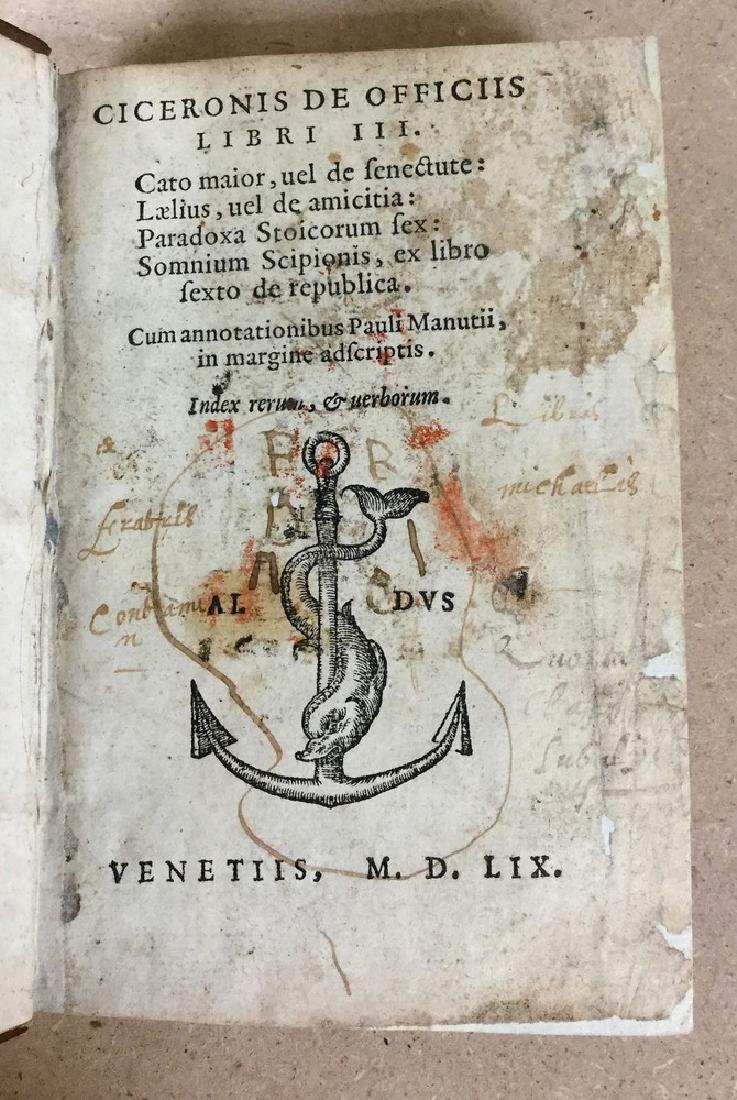 CICERONE, Marco Tullio. De Officis libri tres. Venezia: (1 of 1)