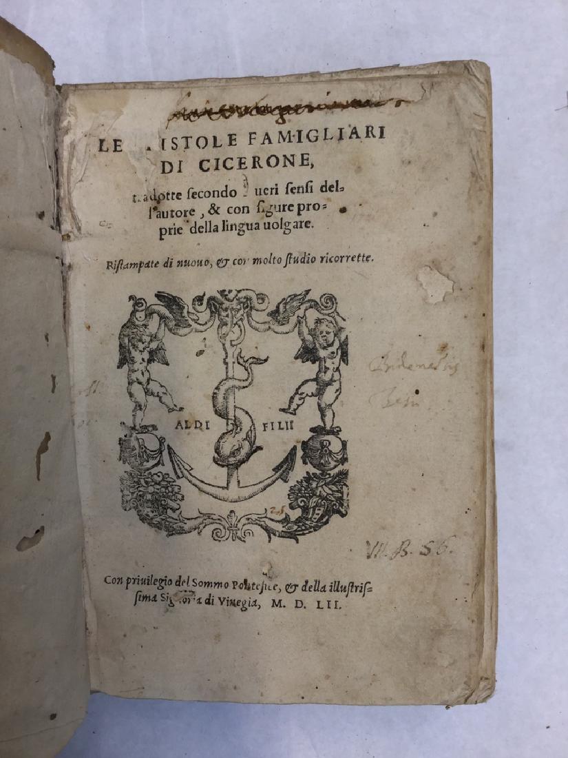 CICERONE, Marco Tullio. Le Epistole Famigliari di (1 of 1)