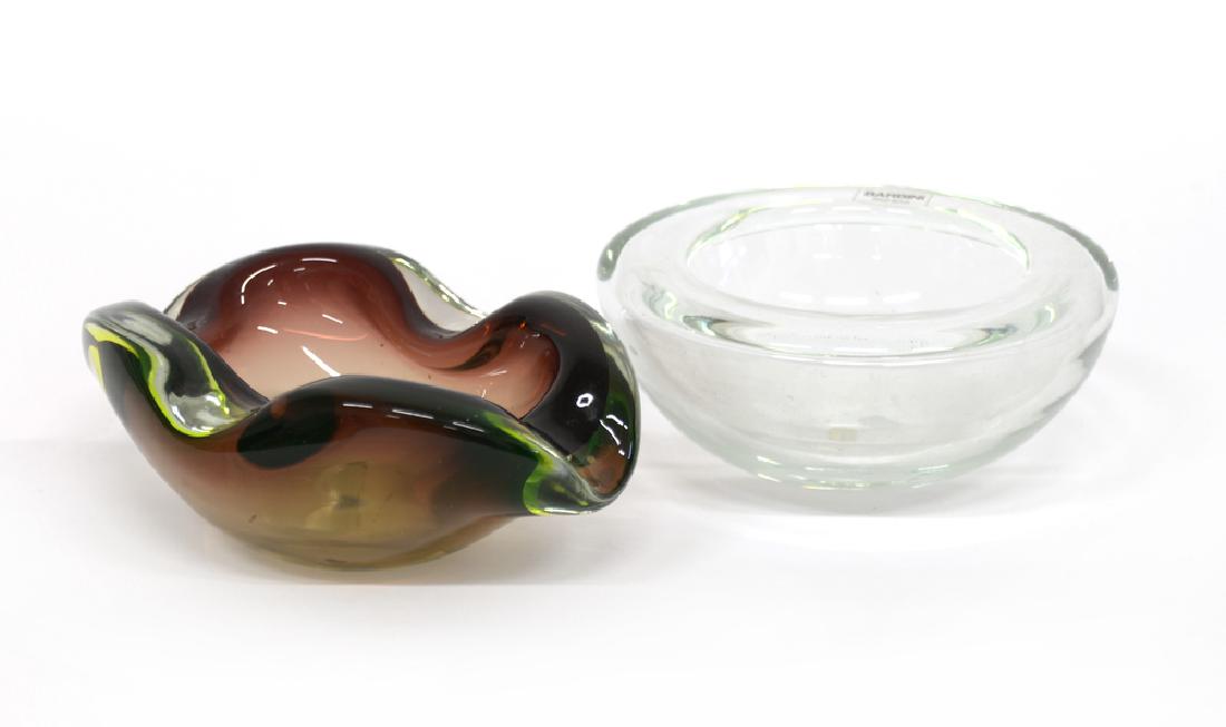 Manifattura di Murano. Lotto di due posacenere in vetro (1 of 1)