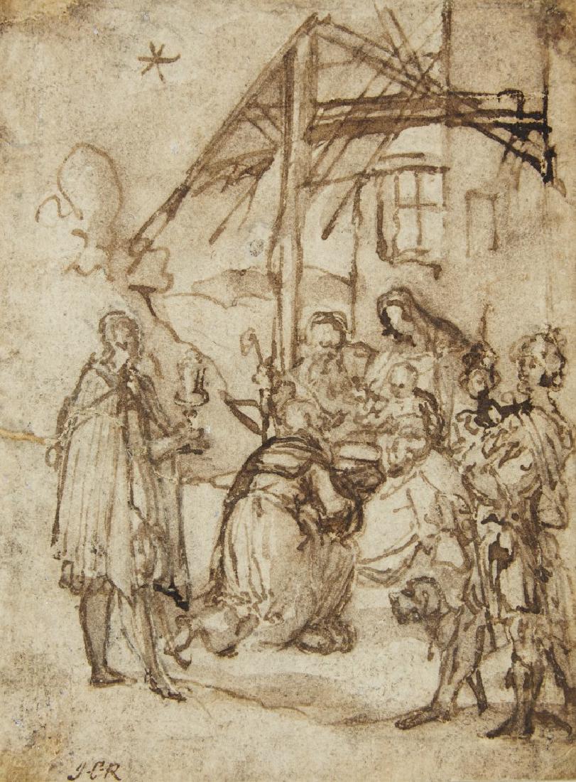 Venetian school, 16th centuryAdoration of the MagiPen (1 of 1)