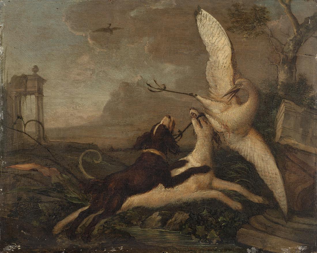 Flemish Master, 18th Century  Hunting scene Oil on (1 of 1)