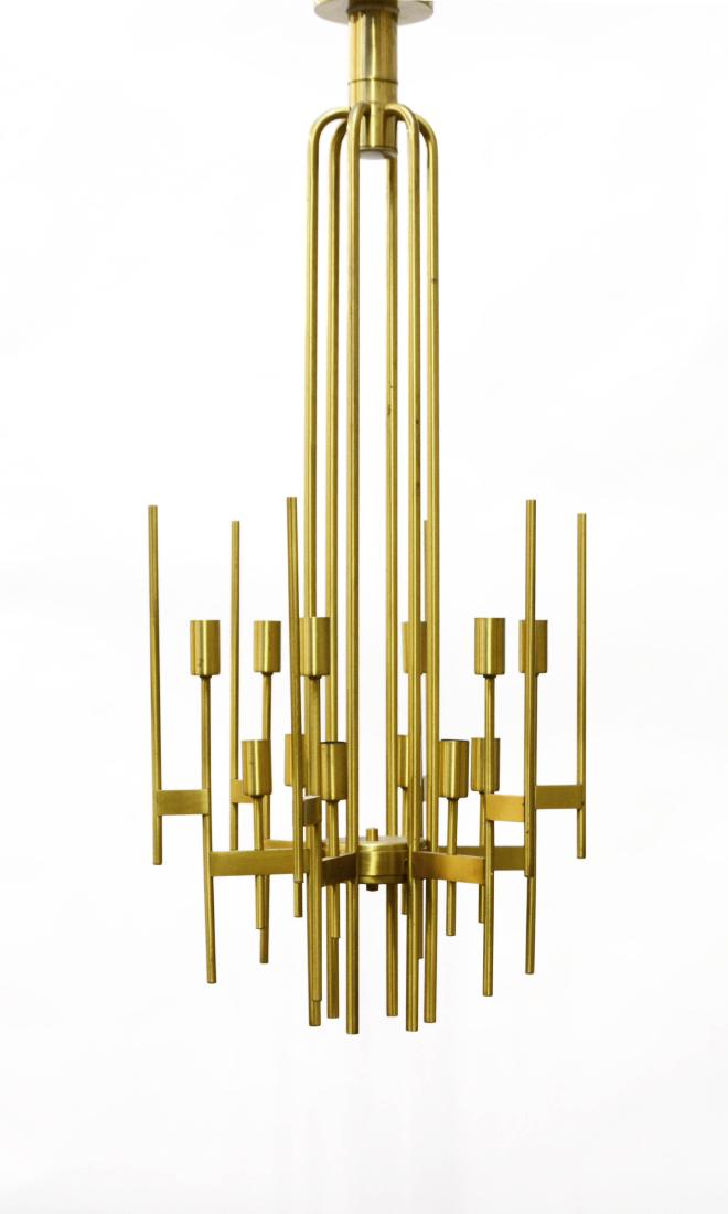 C.R. Illuminazione  Chandelier in glazed brass with (1 of 1)