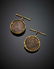 Yellow gold copper coin cufflinks with biceps eagle and