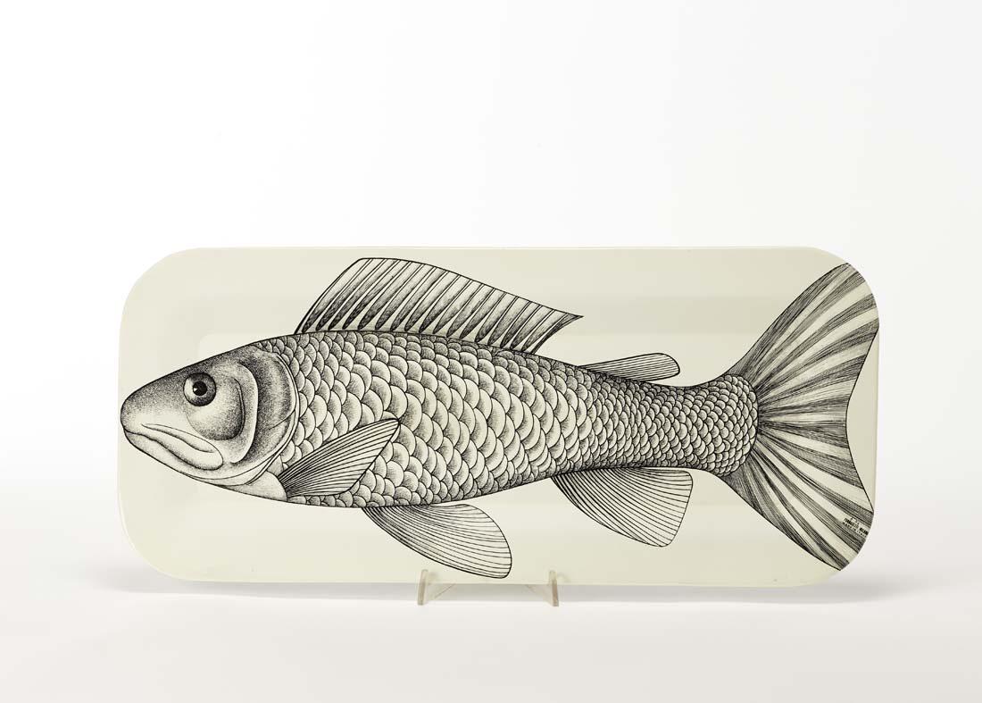 Fornasetti  Pesce" tray in enameled metal,decorated (1 of 1)