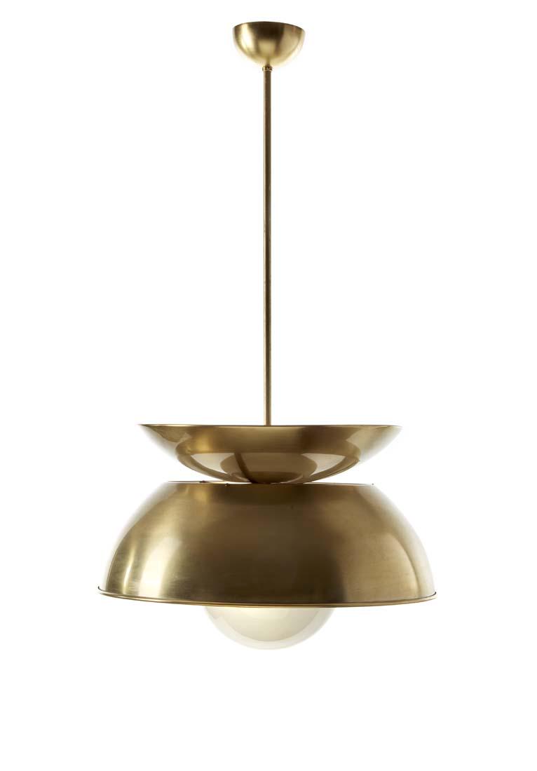 Vico Magistretti (Milano 1920 - Milano 2006) Suspension: Vico Magistretti (Milano 1920 - Milano 2006) Suspension lamp model "Cetra". Produced by Artemide, Milan, 1964. Structure and reflector in nickel-plated metal, diffuser in opal glass. (h 135 cm.; d 54.