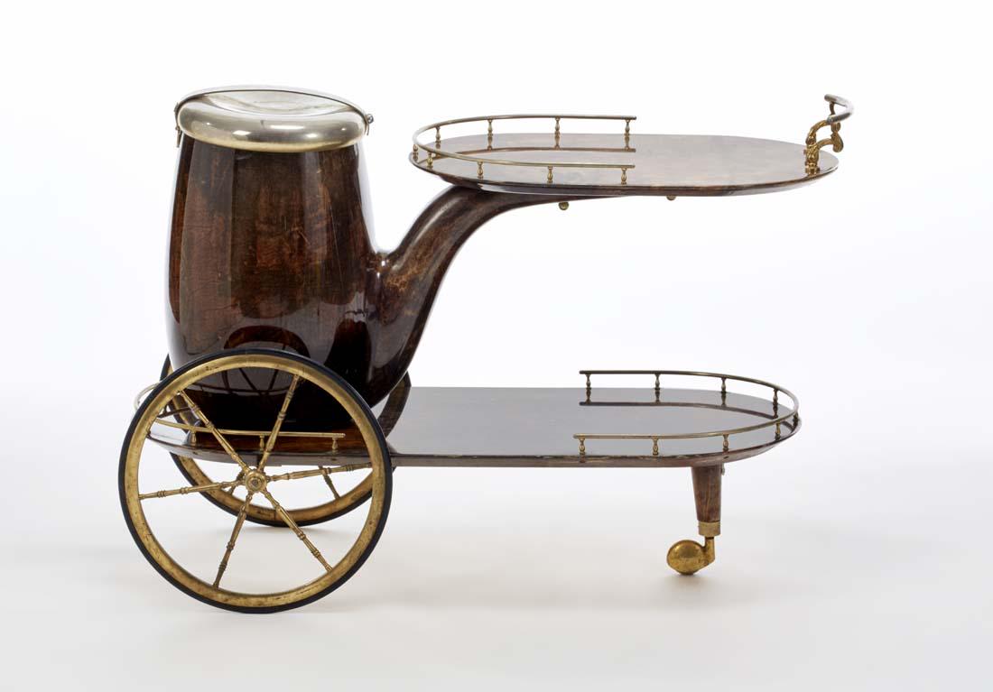 Aldo Tura (1909 - 1963) Pipe-shaped trolley model (1 of 1)
