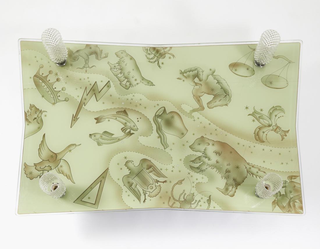 Large ceiling luminous screen in tempered cut crystal, (1 of 1)