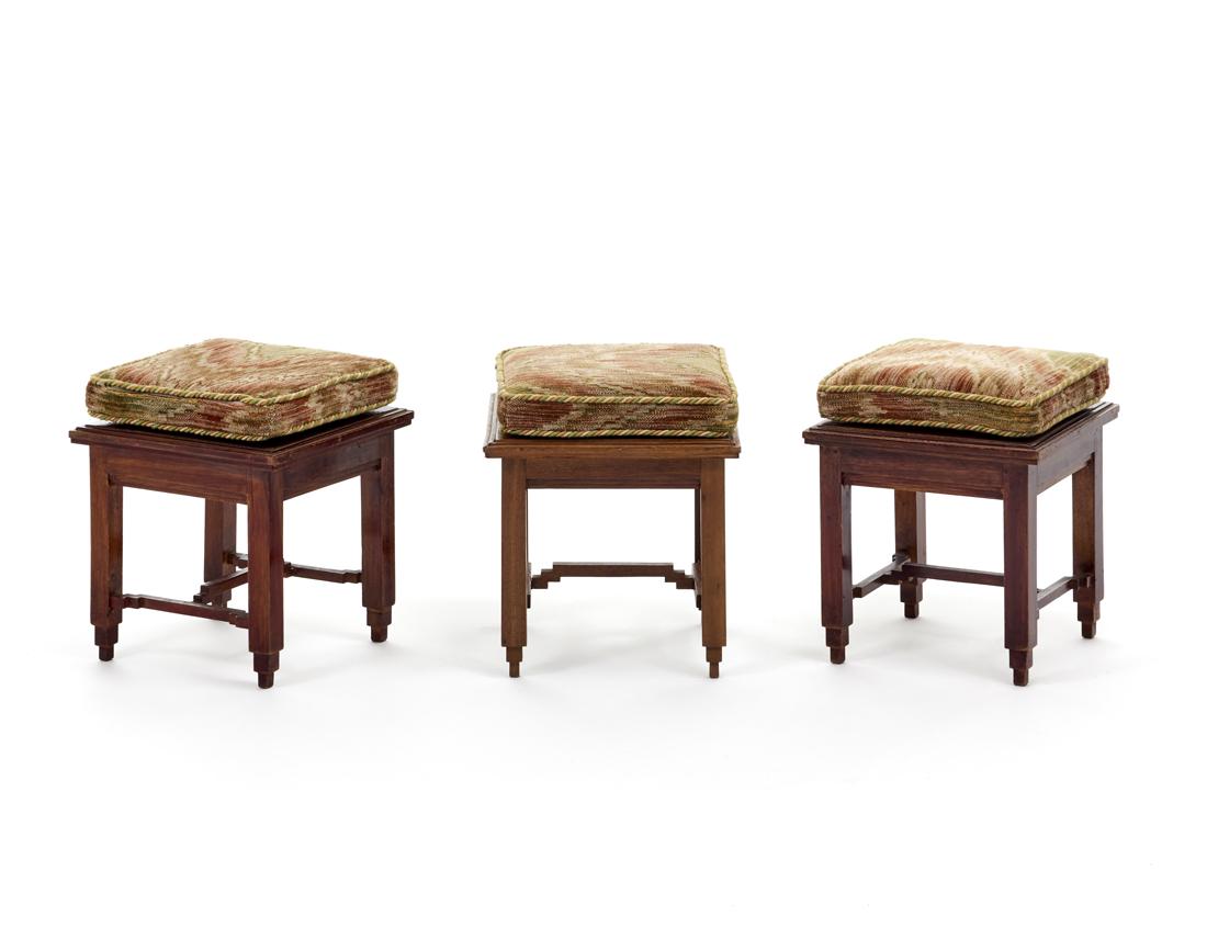 Group of three stools in the manner of Piero Portaluppi (1 of 2)