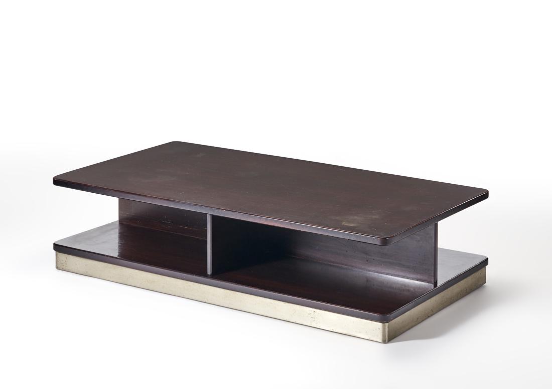 Gianni Moscatelli (1930) Rectangular coffee table.: Gianni Moscatelli (1930) Rectangular coffee table. Produced by Formanova, Meda, 1960s. Structure in wood and brushed steel. (150x37x80 cm.) (slight defects) IT Tavolino da salotto rettangolare. Produz