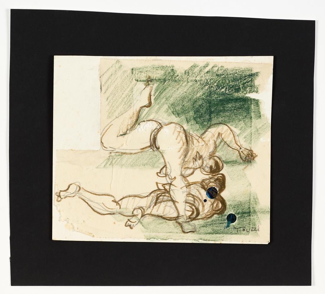 Tomaso Buzzi (Sondrio 1900 - Rapallo 1981) "Lottatori (1 of 1)