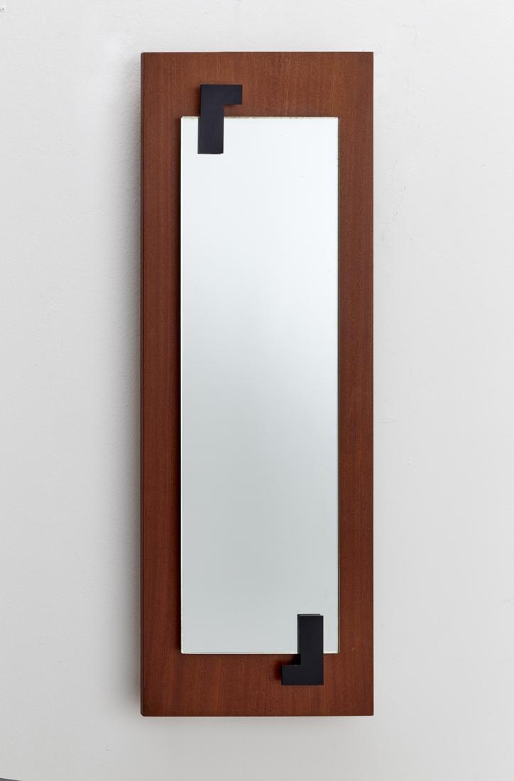 Luigi Fontana  Wall mirror. Italy, 1970s. Teak veneered (1 of 1)