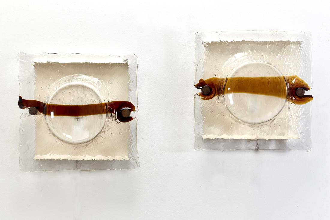 Venini  * Pair of wall lamps model "825.01". Murano, (1 of 1)