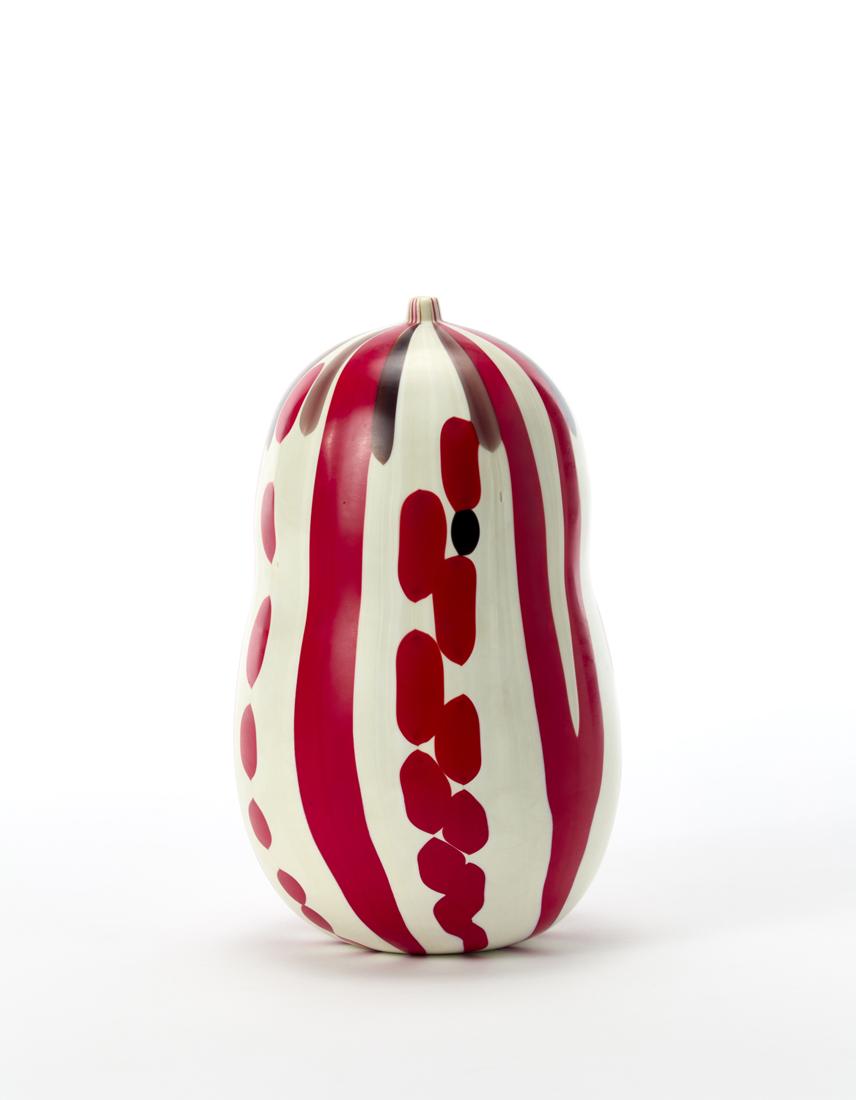 Yoichi Ohira (1946) Pumpkin-shaped vase with cylindrical collar. Execution by Livio Serena e Giacomo (1 of 5)