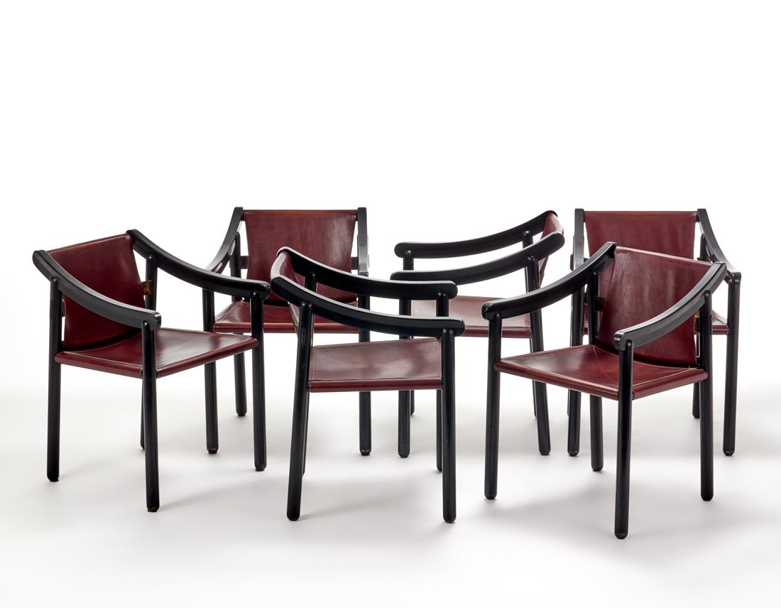 Vico Magistretti (Milano 1920 - Milano 2006) Six chairs model "905". Produced by Cassina, Meda, (1 of 1)
