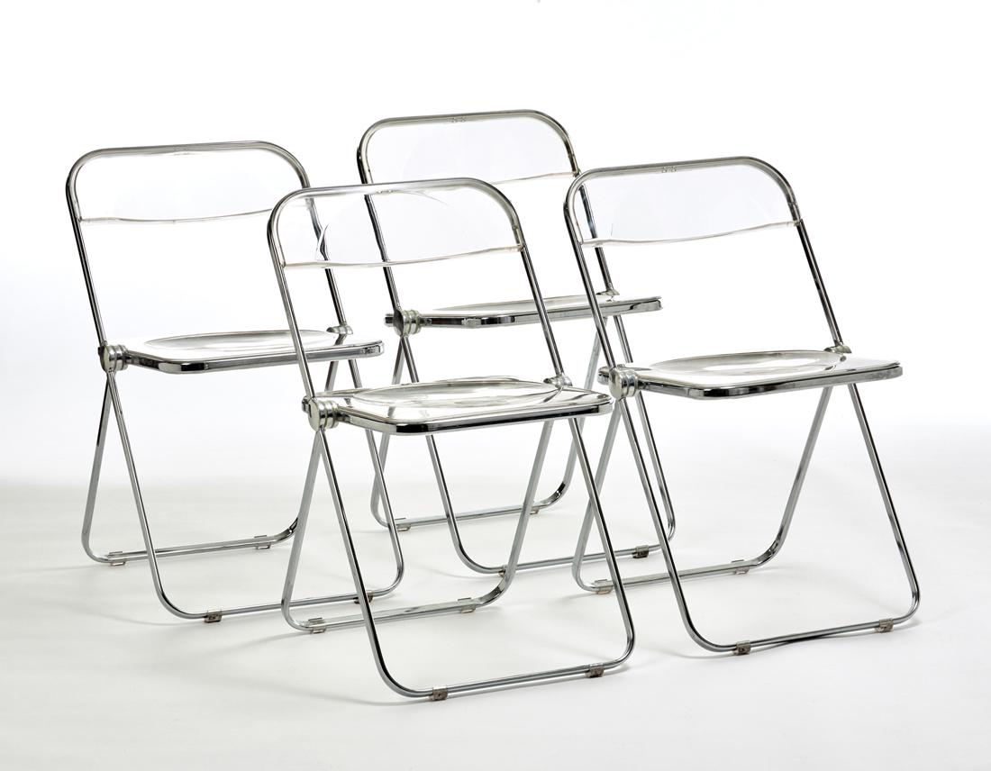 Giancarlo Piretti (Bologna 1940) Four chairs model "Plia". Produced by Anonima Castelli, Bologna, (1 of 1)