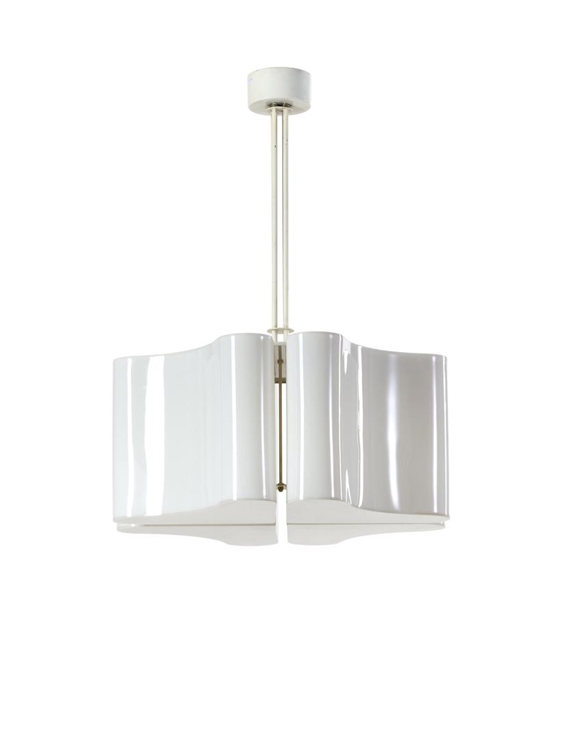 Vittorio Introini (1935) "Pendant" suspension lamp. Produced by Stilnovo, Milan, 1960s. Structure in (1 of 1)