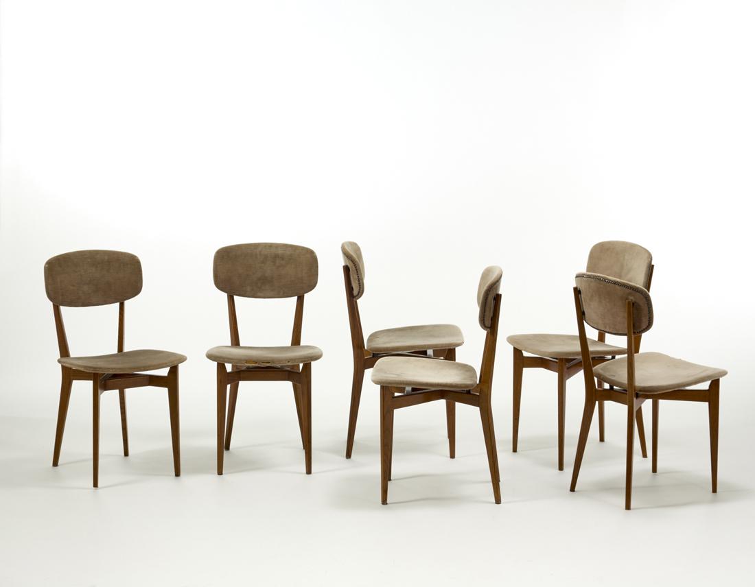 Ico Parisi (Palermo 1916 - Como 1996) Six chairs model "691". Produced by Cassina, Media, 1955ca. (1 of 1)