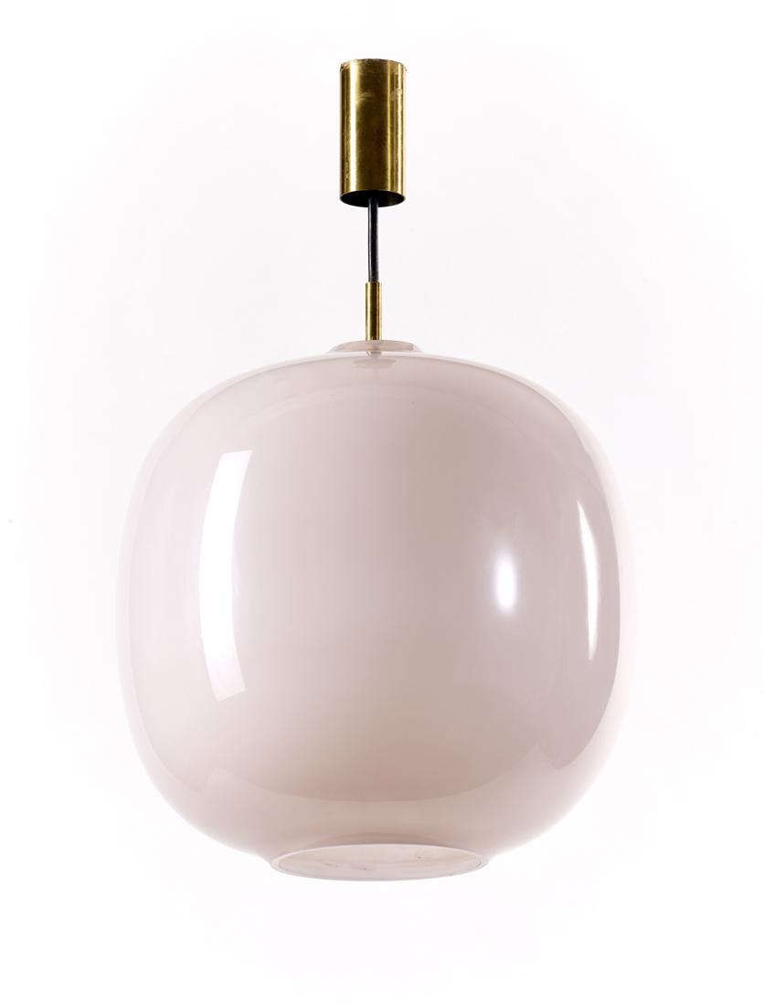 Massimo Vignelli (Milano 1931 - New York 2014) Suspension lamp. Execution by Venini, Murano, 1955ca. (1 of 1)
