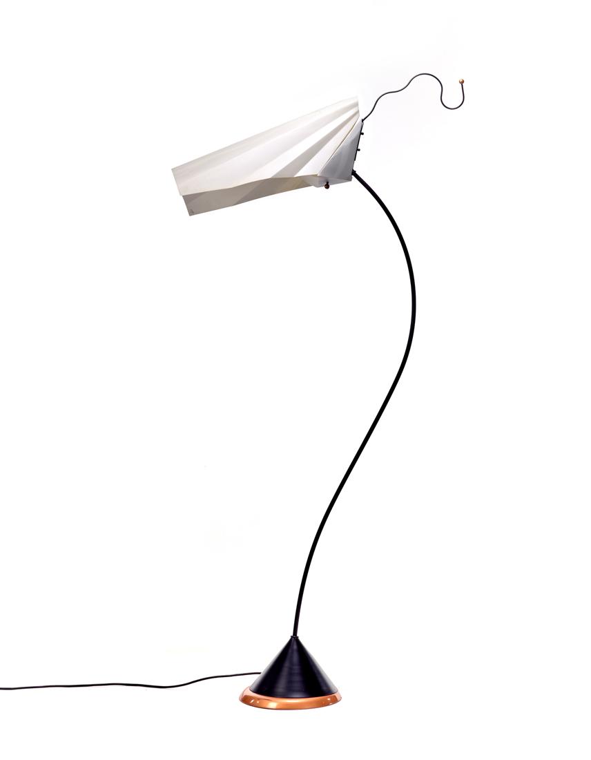 Riccardo Dalisi (Potenza 1931 - Napoli 2022) Floor lamp model "Sister". Produced by O-Luce, Milan, (1 of 2)