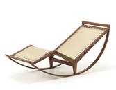 Franco Albini (Robbiate 1905 - Milano 1977) Rocking chair model "PS16". Produced by Poggi, Pavia,