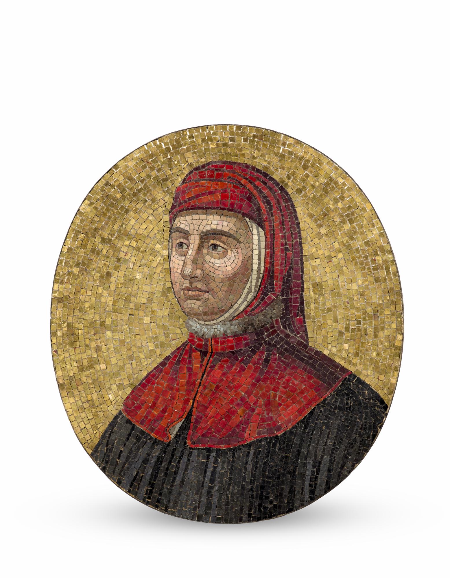 Pauly & C.  Mosaic with polychrome glass tiles depicting a virile portrait in thirteenth-century (1 of 1)