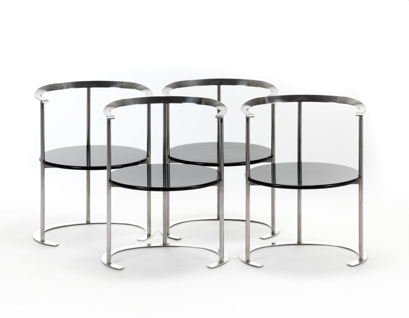 Luigi Caccia Dominioni (Milano 1913 - Milano 2016) Four armchairs model "P4 Catilina". Produced by (1 of 2)