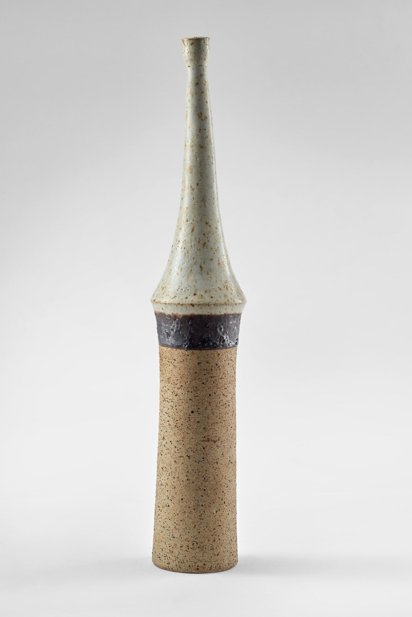 Bruno Gambone (Vietri Sul Mare 1936 - Firenze 2021) Enamelled stoneware bottle in shades of brown. (1 of 1)