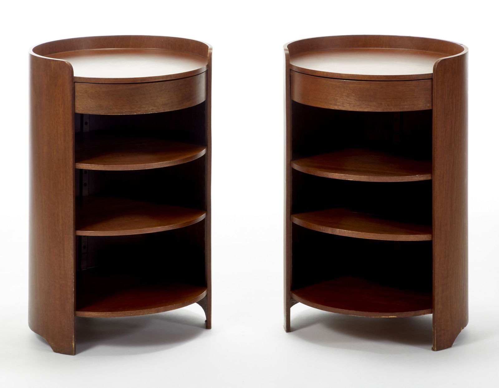 Luigi Caccia Dominioni (Milano 1913 - 2016) Pair of night tables model "Casaccia". Produced by (1 of 1)
