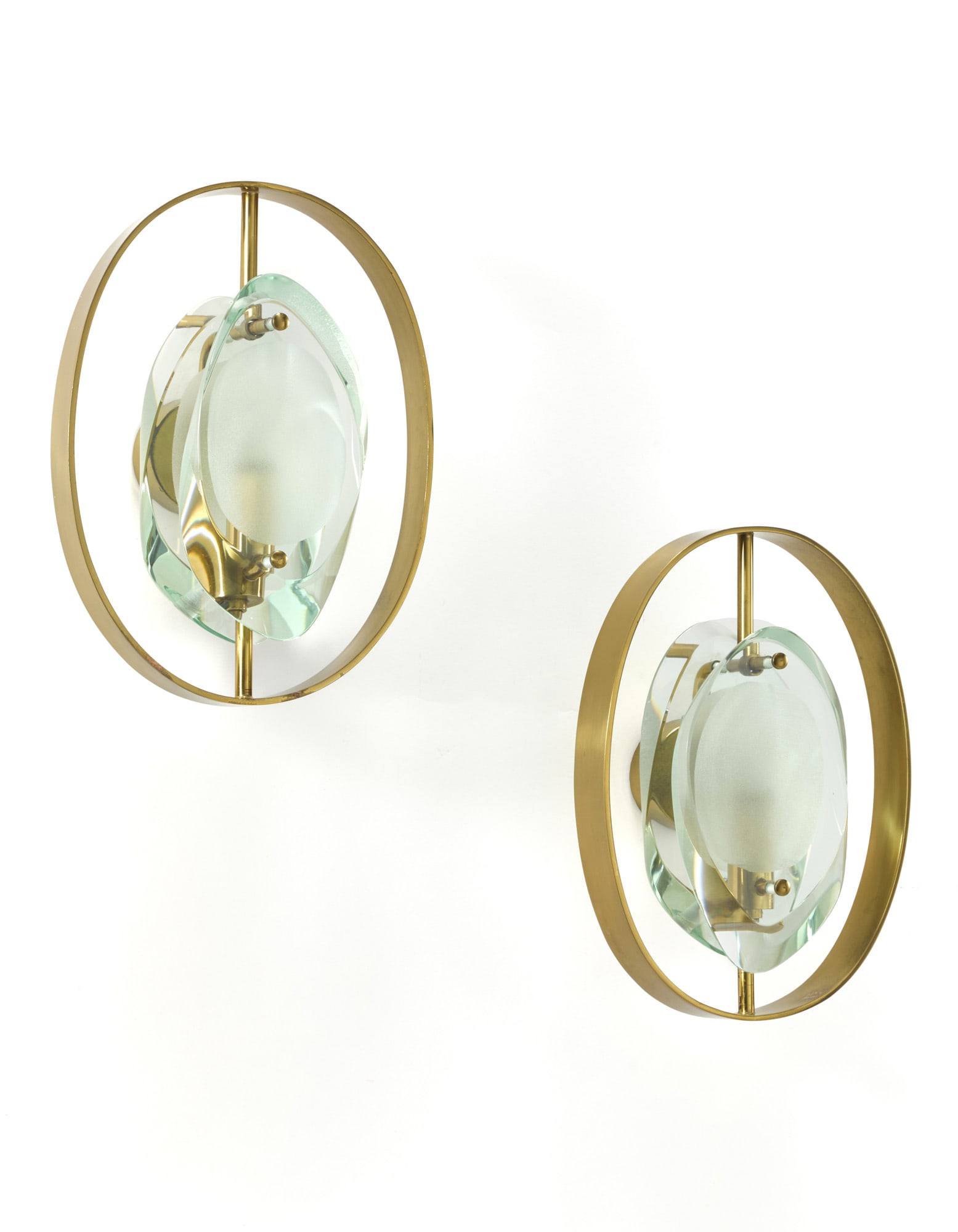 Max Ingrand (Bressuire 1908 - Parigi 1969) Pair of wall lamps model "2240". Produced by Fontana (1 of 1)