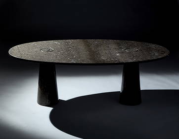 Angelo Mangiarotti (Milano 1921 - Milano 2012) Dining table of the series "Eros". Execution by (1 of 3)