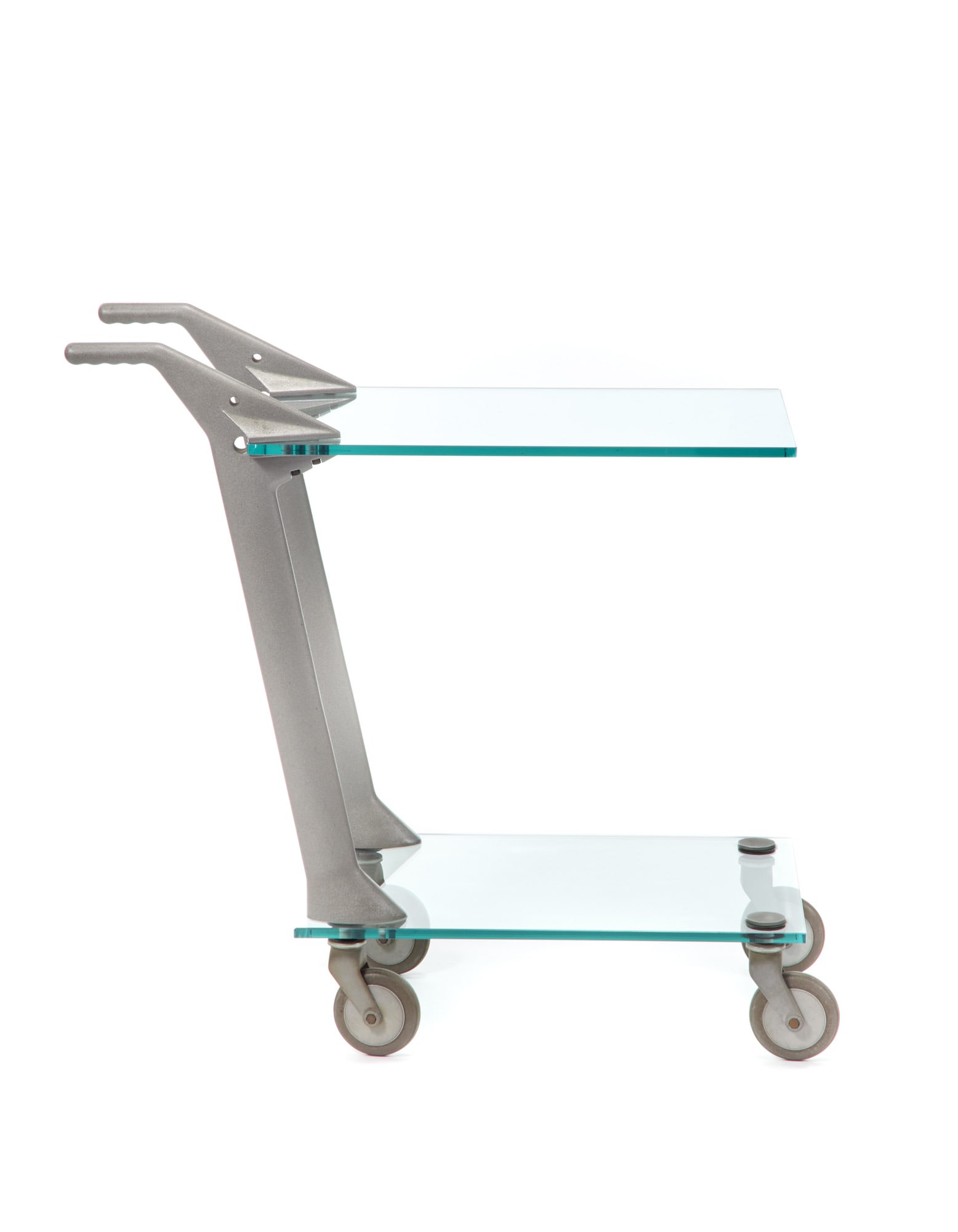 Franco Raggi (1945) Trolley model "Tazio Uno". Produced by Fontana Arte, Milan, 1980s. (40x81x80: Franco Raggi (1945) Trolley model "Tazio Uno". Produced by Fontana Arte, Milan, 1980s. (40x81x80 cm.) Literature Fontana Arte. Arredo 1989. Catalogo ufficiale, s.p. IT Carrello modello "Tazio Uno". Pr