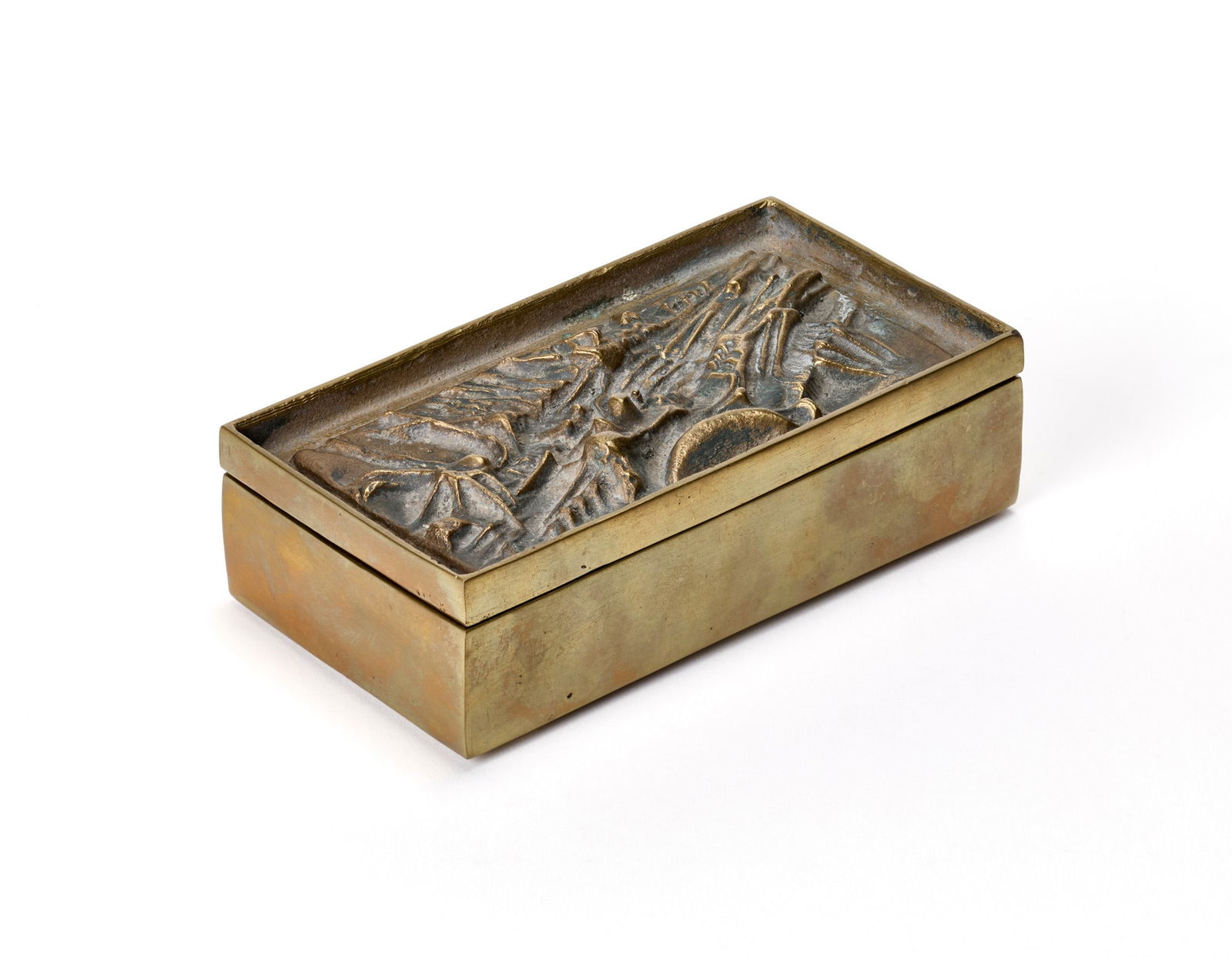 Arnaldo Pomodoro (1926) e Gio Pomodoro (1930-2002)  Bronze box. Produced by Il Sestante, Milan. (1 of 1)