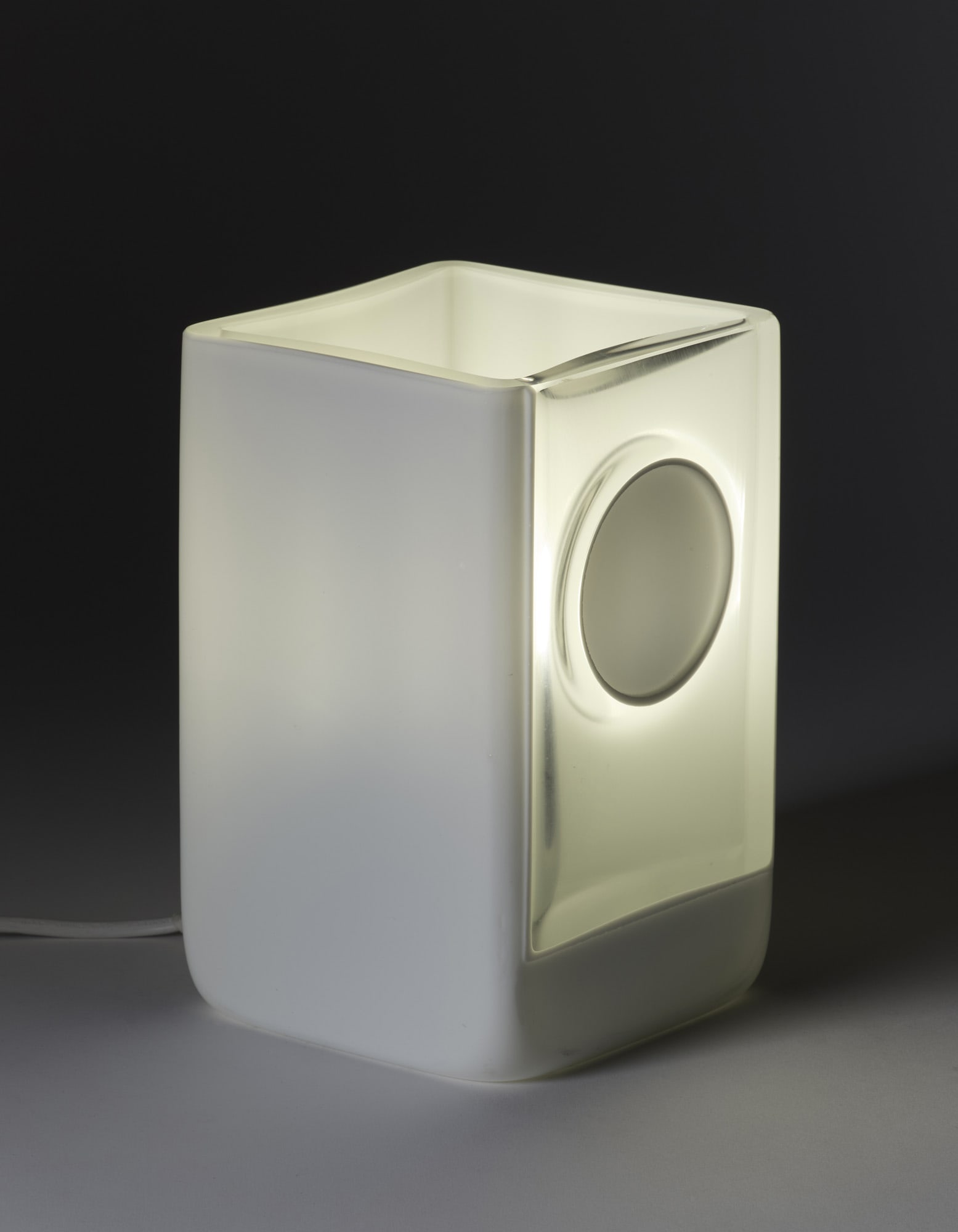 Mario Ticcò  Table lamp. Execution by Venini, Murano, 1970s/1980s. Colorless clear glass and thick (1 of 1)