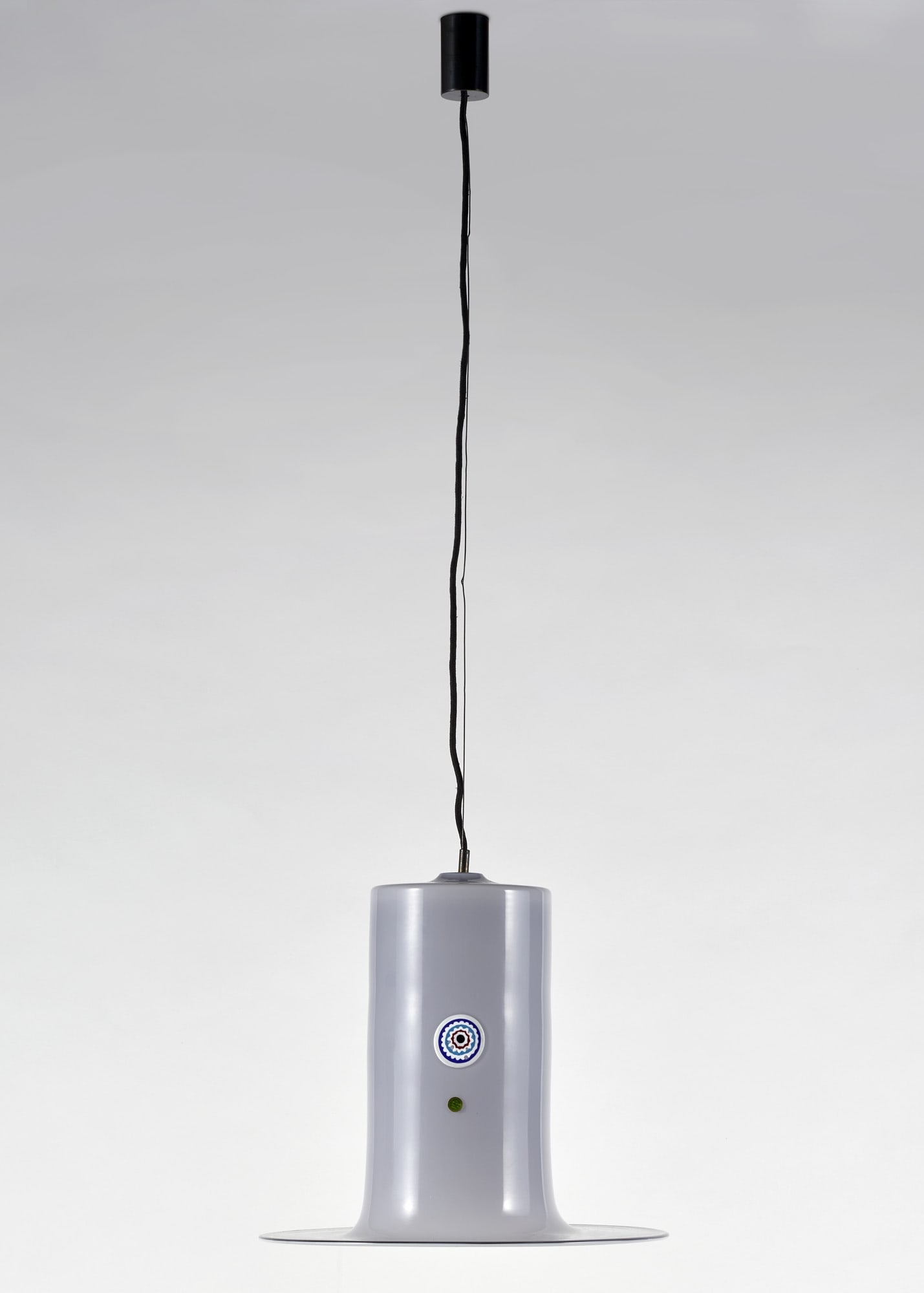 Vistosi  Suspension lamp with wisteria gray flashed glass diffuser decorated with large murrina. (1 of 1)