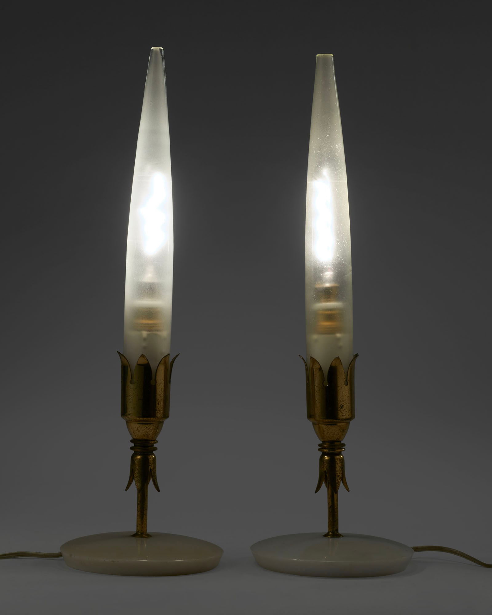 Angelo Lelii (Ancona 1915 - Monza 1987) Pair of table lamps. Produced by Arredoluce, Monza, 1955ca. (1 of 3)