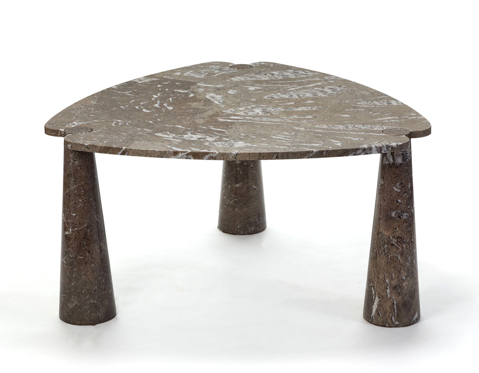 Angelo Mangiarotti (Milano 1921 - 2012) Three-legged table of the series "Eros". Produced by: Angelo Mangiarotti (Milano 1921 - 2012) Three-legged table of the series "Eros". Produced by Skipper, Italy, 1970s. Marble. (134.5x72.5x141 cm.) (slight defects) Literature F. Burkhardt, Angelo Mangia