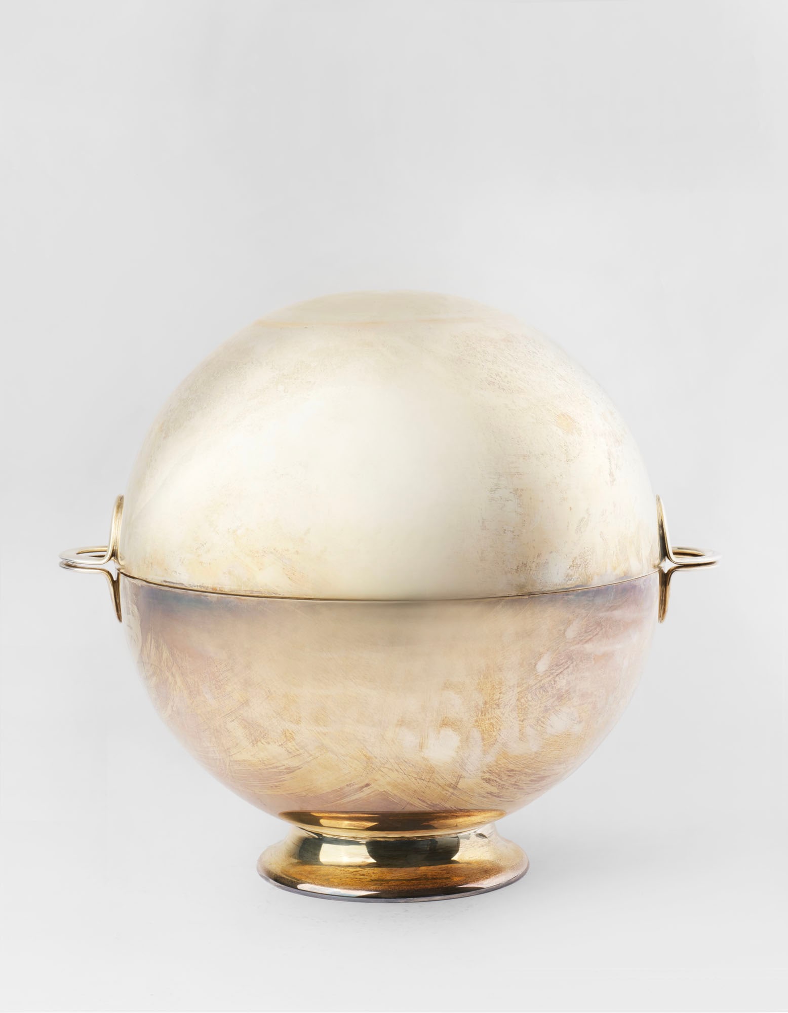 Fratelli Cacchione Cocktail set in 925 silver, consisting of a large spherical container that can (1 of 2)