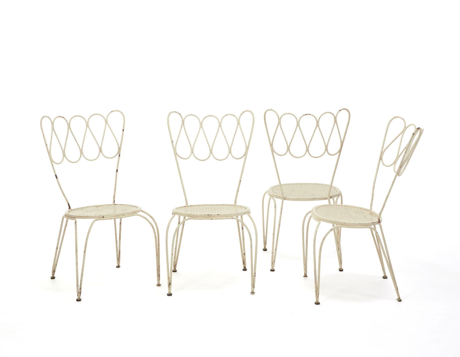 Gio Ponti (Milano 1891 - 1979) Set of four white lacquered iron garden chairs. Execution by Casa e (1 of 1)