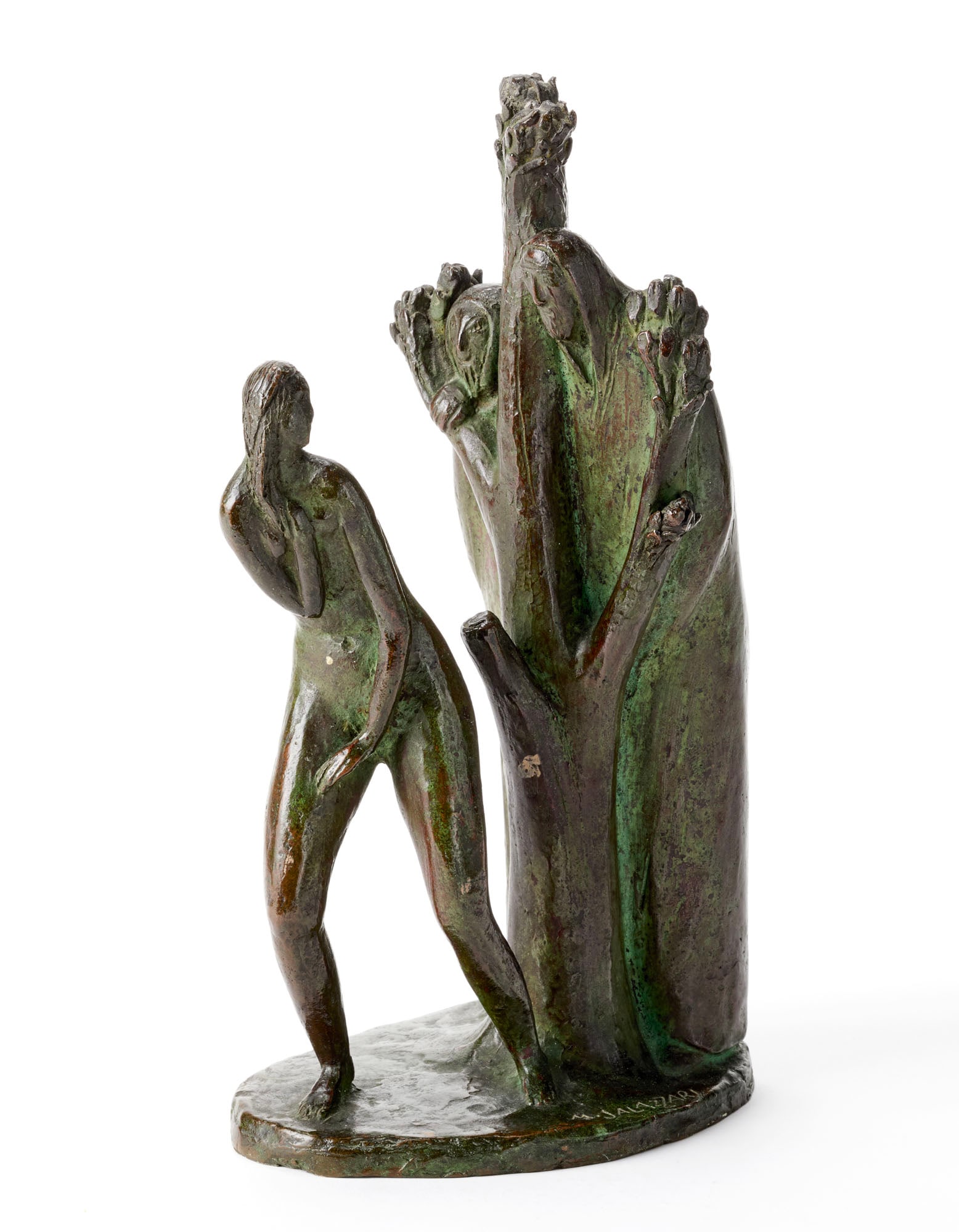 Mario Salazzari (Lugagnano 1904 - Verona 1993) "Susanna e i vecchioni" Bronze sculpture. Verona, (1 of 1)