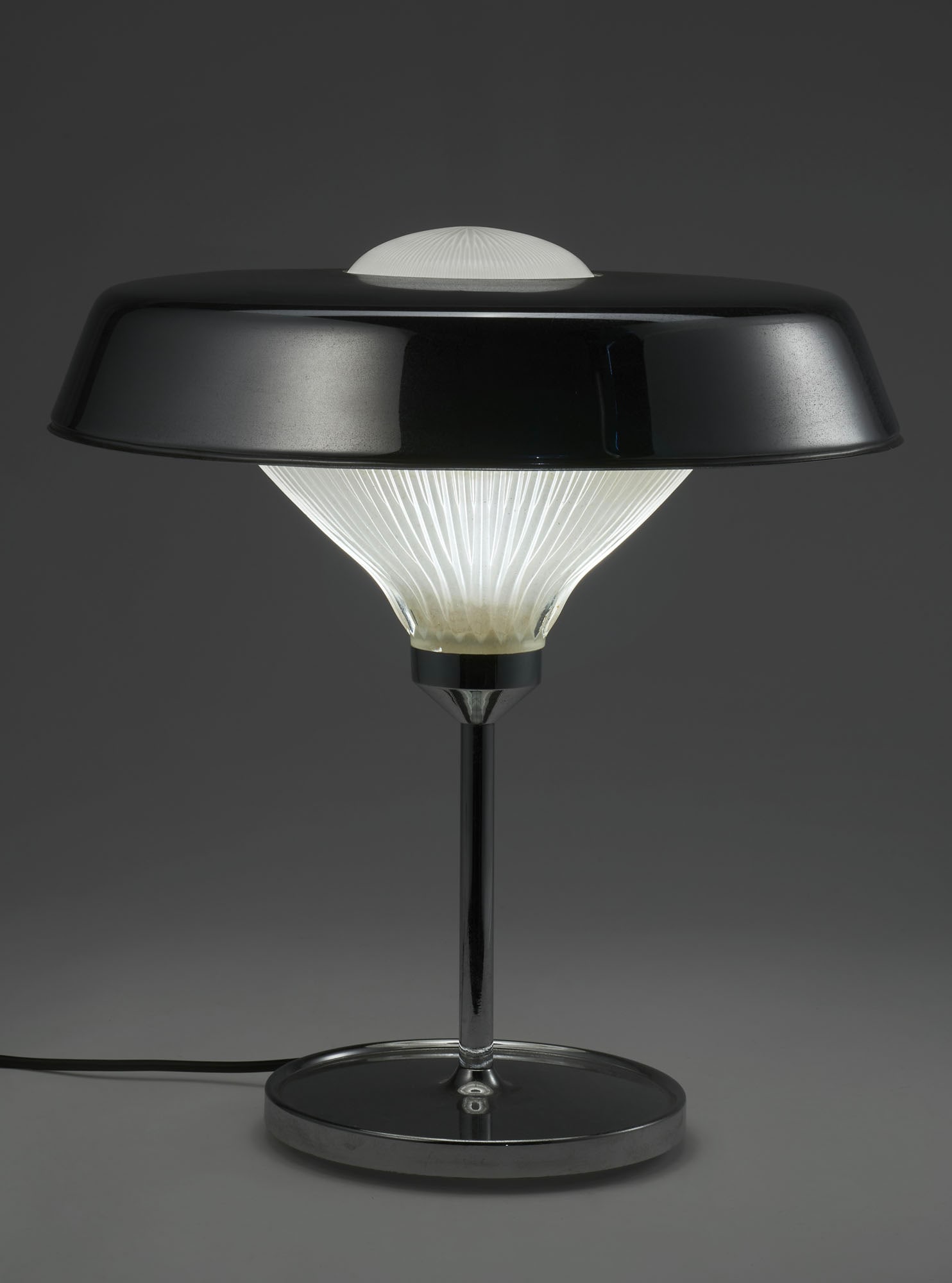 BBPR (Barbiano di Belgiojoso, Peressutti, Rogers)  Table lamp model "Ro". Produced by Artemide, (1 of 2)